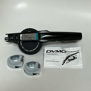 Vintage DYMO Office Mate II Embossing Label Maker 1540 with Extra 3/8" Tape